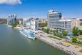 ROSTOV-ON-DON, RUSSIA - MAY 2019: Riverport on the waterfront. Rostov-on-Don. Russia Royalty Free Stock Photo