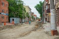 Rostov-on-Don, Russia - May 18, 2018: The Stanislavskogo street under reconstruction. Road works