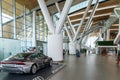 Rostov-on-Don, Russia - September 11, 2018: Audi A7 sportback car in International airport Platov. Interior of building Royalty Free Stock Photo