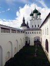 Rostov Kremlin.Detailed view of internal yard and gallery.