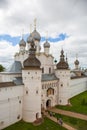 Rostov Kremlin is famous Orthodox ancient temples or churches in Golden Ring of Russia Royalty Free Stock Photo