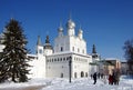 ROSTOV, RUSSIA - February, 2018: Kremlin in Rostov in winter day