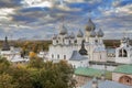 Rostov Veliky, Russia- Domes of churches in the Kremlin Royalty Free Stock Photo