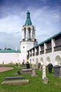 Rostov saviour yakovlevsky monastery watchtower gravestone Royalty Free Stock Photo