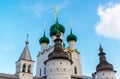 Rostov Veliky, Russia - Domes of churches in Kremlin Royalty Free Stock Photo