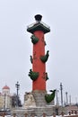 Rostral column. Saint Petersburg, Russia Royalty Free Stock Photo