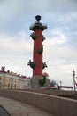 Rostral column, Saint-Petersburg, Russia Royalty Free Stock Photo