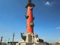 Rostral column on the Spit of Vasilyevsky Island