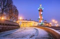 Rostral column on Vasilievsky Island