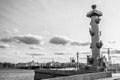 Rostral columns one of the symbols of St. Petersburg