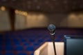 Rostrum in conference hall Royalty Free Stock Photo