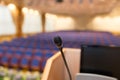 Rostrum in conference hall Royalty Free Stock Photo