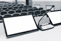 Rostrum in conference hall Royalty Free Stock Photo