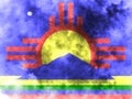 Roswell city smoke flag, New Mexico State, United States Of Amer