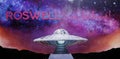 Roswell, New Mexico Alien Spacecraft Mural Royalty Free Stock Photo