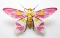 Rosy Maple Moth Insect isolated on a transparent background. Royalty Free Stock Photo