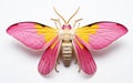 Rosy Maple Moth Insect isolated on a transparent background. Royalty Free Stock Photo