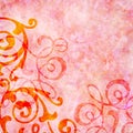 Rosy pink background with colorful swirls Royalty Free Stock Photo