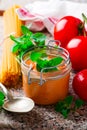 Rosy-red Pasta Sauce. Royalty Free Stock Photo
