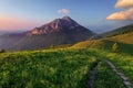 Roszutec peak in evening