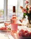 RosÃÂ© Reverie: Elegance in Every Sip, A Pink Champagne Affair Royalty Free Stock Photo