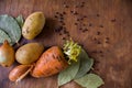 Rot fresh vegetables on the table Royalty Free Stock Photo