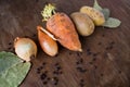 Rot fresh vegetables on the table Royalty Free Stock Photo