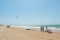 Rota beach and Kite surfers, Andalucia, Spain Royalty Free Stock Photo