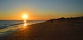 Punta Candor Beach at sunset in Rota, Costa de la Luz, Cadiz, Spain