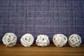 Rotang ball on a wooden background