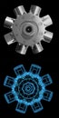 Rotarry engine (3D xray blue)