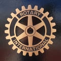 Rotary Club International Symbol and Plaque Royalty Free Stock Photo