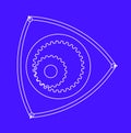 Rotary Engine Rotar Gear Blueprint Royalty Free Stock Photo