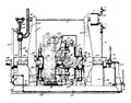 Rotary Engine vintage illustration