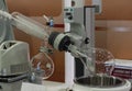 A rotary evaporator in chemical laboratory Royalty Free Stock Photo