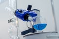 A rotary evaporator or rotavap/rotovap is a device used in chemical laboratories for the efficient and gentle removal of