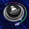 Rotary knob increase privacy cybersecurity concept