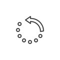 Rotate arrow outline icon