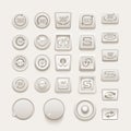 Rotate buttons vector set.