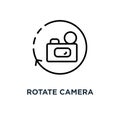 Rotate camera icon. Linear simple element illustration. Photo ca Royalty Free Stock Photo