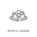 Rotate camera linear icon. Modern outline Rotate camera logo con Royalty Free Stock Photo