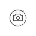 Rotate camera outline icon Royalty Free Stock Photo