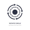 rotate circle icon on white background. Simple element illustration from Shapes concept Royalty Free Stock Photo