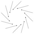 Rotate circular, radial arrows for cycle, iteration concepts. Concentric pointers for process, procedure, repetition themes.
