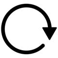 Rotate CW Raster Icon Flat Illustration Royalty Free Stock Photo