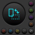 Rotate element dark push buttons with color icons Royalty Free Stock Photo