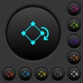 Rotate element dark push buttons with color icons Royalty Free Stock Photo