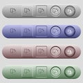 Rotate element icons on horizontal menu bars Royalty Free Stock Photo