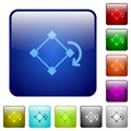 Rotate element color square buttons Royalty Free Stock Photo