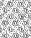 ROTATE ELLIPSE SEAMLESS VECTOR PATTERN. CURL AND SCROLL LINES TEXTURE